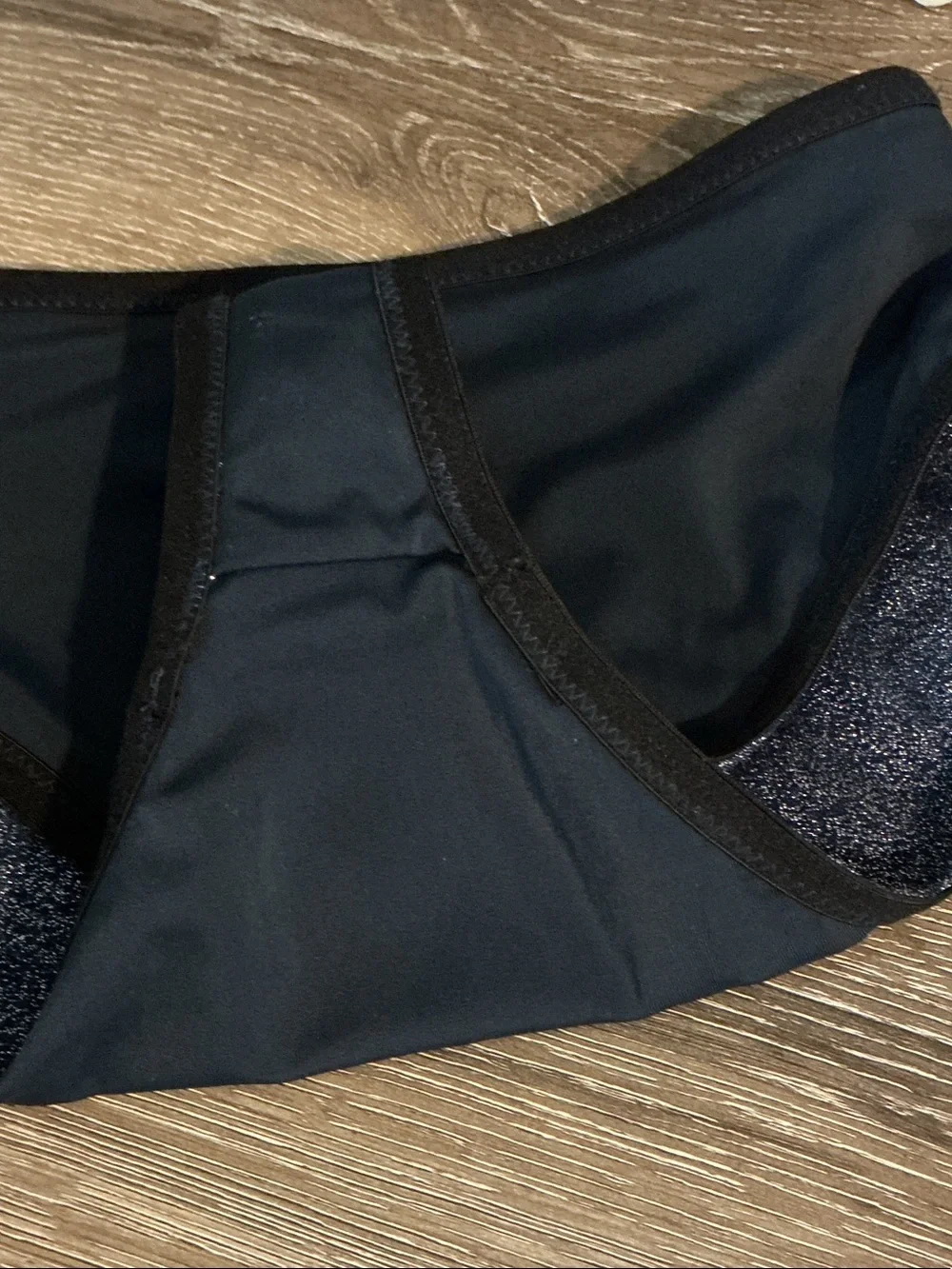 triangl swimwear Mana Sparkle High-Waist Bikini Bottom Sz L NWOT High Leg